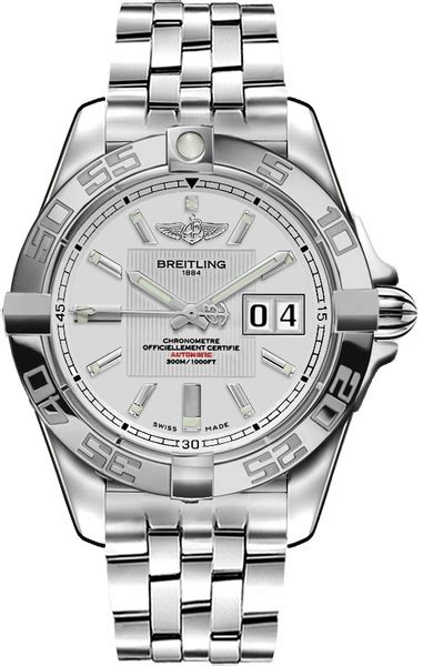 Breitling Galactic 41 Silver Dial Men's Watch A49350L2/G699